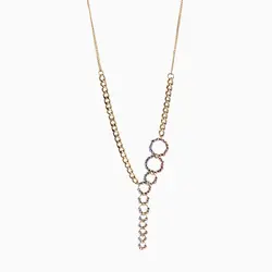 سرویس طلا 18 عیار زنانه زنجیری مدل آلبرنادو حلقه ای کد ST0053