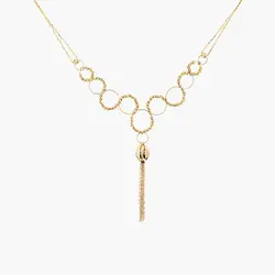 سرویس طلا 18 عیار زنانه زنجیری مدل آلبرنادو کد ST0093