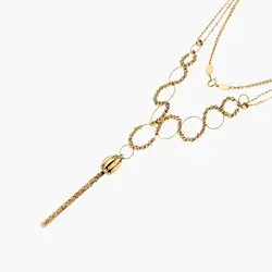 سرویس طلا 18 عیار زنانه زنجیری مدل آلبرنادو کد ST0093