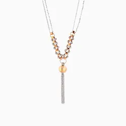 سرویس طلا 18 عیار زنانه زنجیری مدل گوی و مکعب کد ST0147