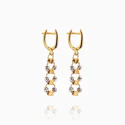 سرویس طلا 18 عیار زنانه زنجیری مدل گوی و مکعب کد ST0147