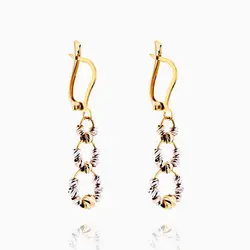 سرویس طلا 18 عیار زنانه زنجیری مدل آلبرنادو با آویز اشک کد ST0137