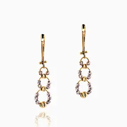 سرویس طلا 18 عیار زنانه زنجیری مدل آلبرنادو با آویز اشک کد ST0137