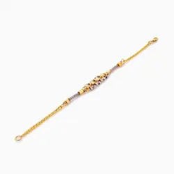 سرویس طلا 18 عیار زنانه زنجیری مدل آلبرنادو با آویز اشک کد ST0137