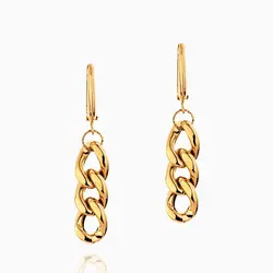 سرویس طلا 18 عیار زنانه زنجیری مدل کارتیر با آویز کد ST0126