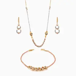 سرویس طلا 18 عیار زنانه زنجیری مدل آلبرنادو کد ST0194