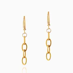 سرویس طلا 18 عیار زنانه اسپرت مدل زنجیری با آویز کد ST0136