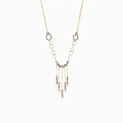 سرویس طلا 18 عیار زنانه زنجیری مدل حلقه و گوی کد ST0163