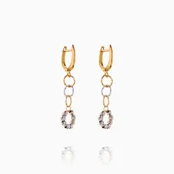 سرویس طلا 18 عیار زنانه زنجیری مدل حلقه و گوی کد ST0163