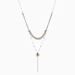 سرویس طلا 18 عیار زنانه زنجیری مدل آلبرنادو آویز کد ST0055