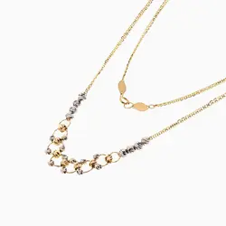 سرویس طلا 18 عیار زنانه زنجیری مدل گوی و حلقه کد ST0165