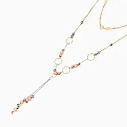 سرویس طلا 18 عیار زنانه زنجیری مدل آلبرنادو کد ST0173