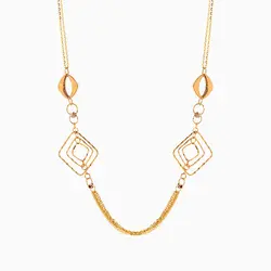 سرویس طلا 18 عیار زنانه زنجیری طرح لوزی کد ST0216