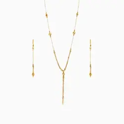 سرویس طلا 18 عیار زنانه زنجیری مدل آلبرنادو کد ST0089