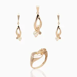 نیم ست طلا 18 عیار زنانه مدل اسلیمی هلالی کد ST0007