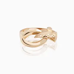 نیم ست طلا 18 عیار زنانه مدل اسلیمی هلالی کد ST0007