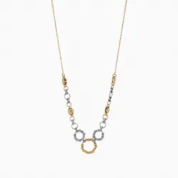 سرویس طلا 18 عیار زنانه زنجیری مدل آلبرنادو حلقه ای کد ST0058