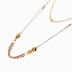 گردنبند طلا 18 عیار زنانه زنجیری مدل آلبرنادو کد NL0284