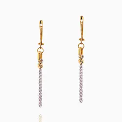 سرویس طلا 18 عیار زنانه اسپرت مدل گوی و زنجیر کد ST0144