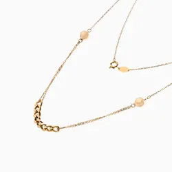 سرویس طلا 18 عیار زنانه زنجیری مدل کارتیر کد ST0038