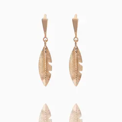 نیم ست طلا 18 عیار زنانه فانتزی مدل پر کد ST0003