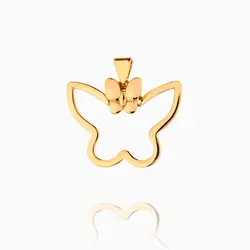 نیم ست طلا 18 عیار دخترانه فانتزی مدل پروانه کد ST0100