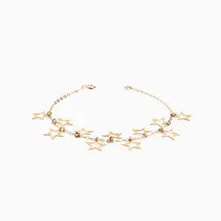 سرویس طلا 18 عیار زنانه فانتزی رولو مدل ستاره آویز کد ST0010