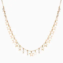 سرویس طلا 18 عیار زنانه فانتزی رولو مدل ستاره آویز کد ST0010