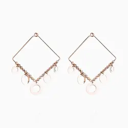 گوشواره طلا 18 عیار زنانه مدل آلبرنادو لوزی کد ER0047