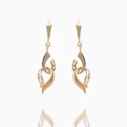 نیم ست طلا 18 عیار زنانه مدل هم دل کد ST0005