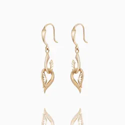 نیم ست طلا 18 عیار زنانه مدل هم دل کد ST0005