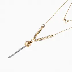 سرویس طلا 18 عیار زنانه زنجیری مدل آلبرنادو آویز کد ST0061