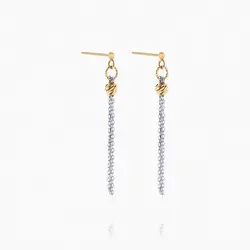 سرویس طلا 18 عیار زنانه زنجیری مدل آلبرنادو آویز کد ST0061