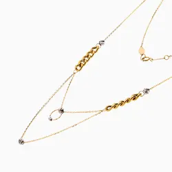 سرویس طلا 18 عیار زنانه زنجیری مدل کارتیر کد ST0218