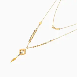 سرویس طلا 18 عیار زنانه زنجیری مدل کارتیر کد ST0095