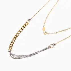 سرویس طلا 18 عیار زنانه زنجیری مدل کارتیر کد ST0207