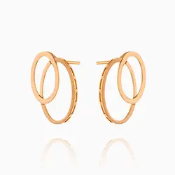 نیم ست طلا 18 عیار زنانه اسپرت مدل حلقه ای کد ST0184