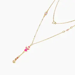 سرویس طلا 18 عیار بچه گانه فانتزی با سنگ مینا مدل فرشته کد ST0070