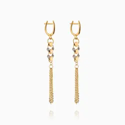 گوشواره طلا 18 عیار زنانه اسپرت مدل گوی و آویز کد ER0270