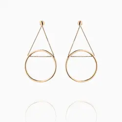 گوشواره طلا 18 عیار زنانه مدل آویز هندسی کد ER0062