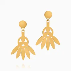 گوشواره طلا 18 عیار دخترانه اسپرت مدل سرخپوستی کد ER0326