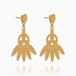 گوشواره طلا 18 عیار دخترانه اسپرت مدل سرخپوستی کد ER0326