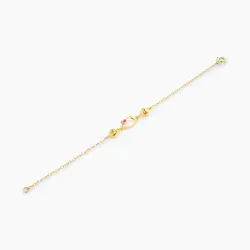 سرویس طلا 18 عیار بچه گانه با سنگ مینا مدل کیتی کد ST0072