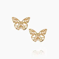 نیم ست طلا 18 عیار زنانه فانتزی مدل پروانه کد ST0155