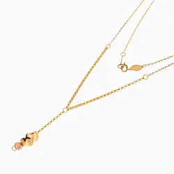 گردنبند طلا 18 عیار زنانه رولباسی رولو مدل آویز پیچ کد NL0364