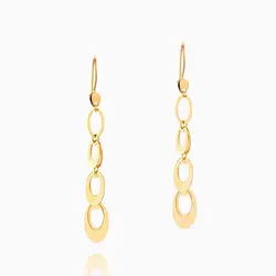 گوشواره طلا 18 عیار زنانه مدل آویز هندسی کد ER0163