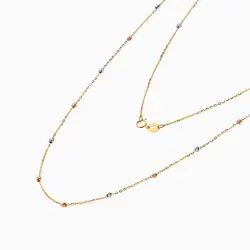 گردنبند طلا 18 عیار زنانه زنجیری مدل آلبرنادو کد NL0179