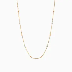 گردنبند طلا 18 عیار زنانه زنجیری مدل آلبرنادو کد NL0179