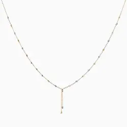 گردنبند طلا 18 عیار زنانه زنجیری مدل آلبرنادو آویزدار کد NL0035