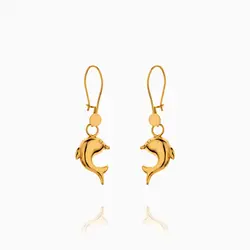 گوشواره طلا 18 عیار  زنانه مدل دلفین کد ER0289